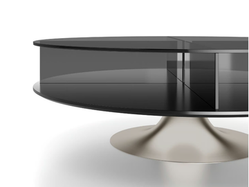 GIRABOX - Swivel round glass coffee table by F.lli Orsenigo - view 3
